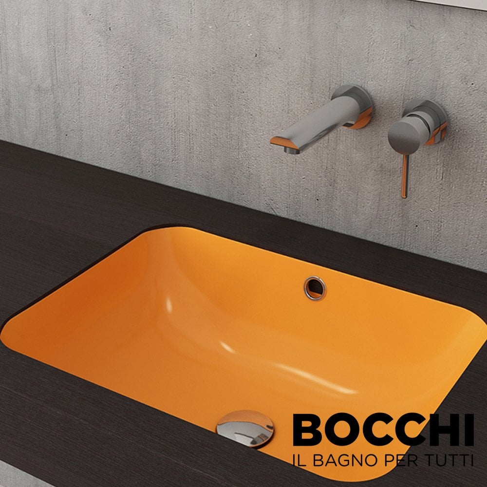 BOCCHİ Scala Tezgahaltı Lavabo 55 cm Mandalina Sarısı