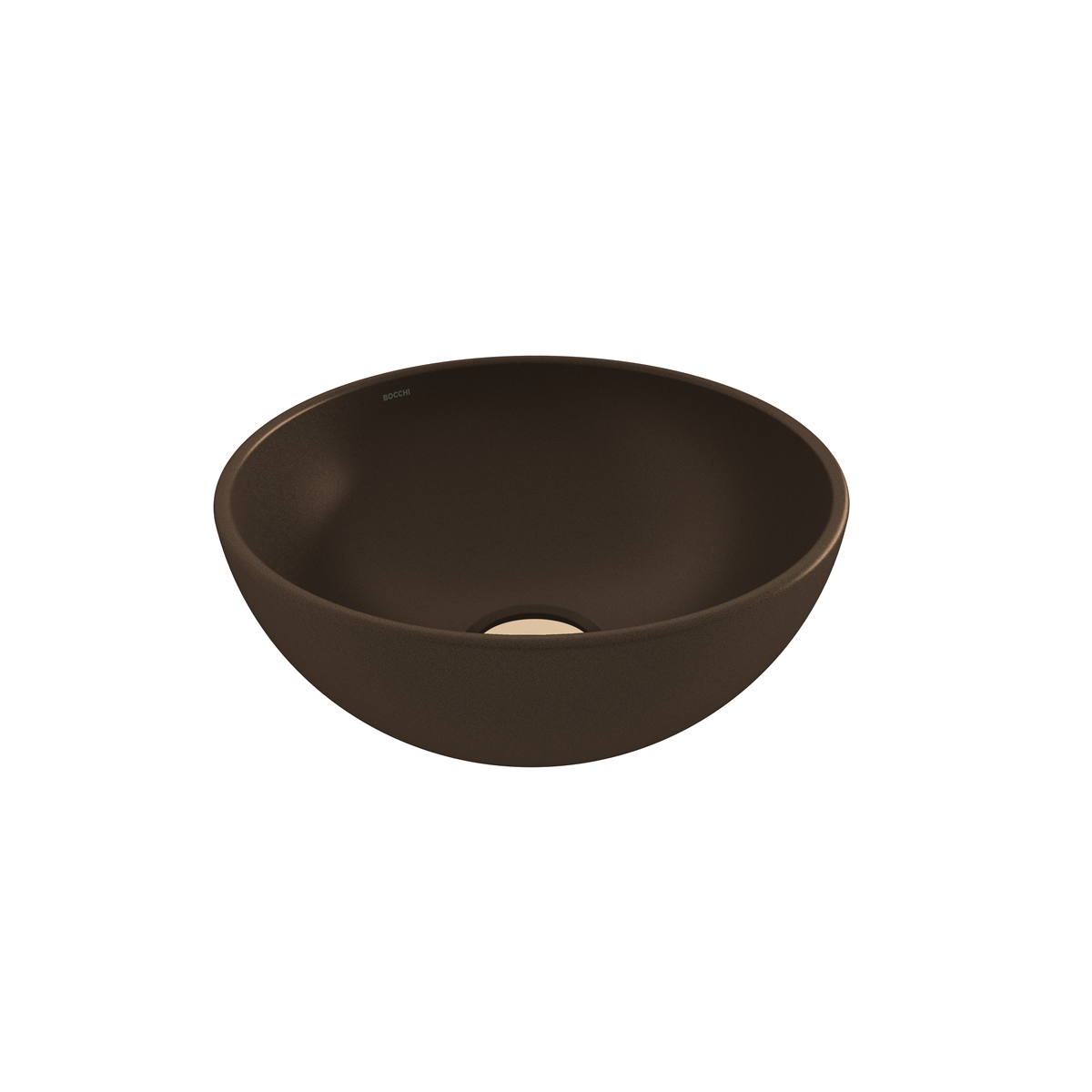 BOCCHI Sottile Slim Line Yuvarlak Mini Lavabo 26 cm, Mat Bronz