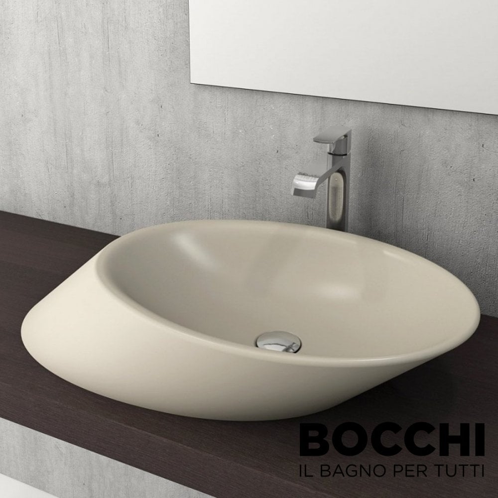 BOCCHİ Vessel Yatay Çanak Lavabo 72 cm Mat Kaşmir