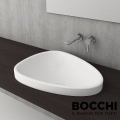 BOCCHİ Etna Tezgah Üstü Lavabo 58 cm Mat Beyaz