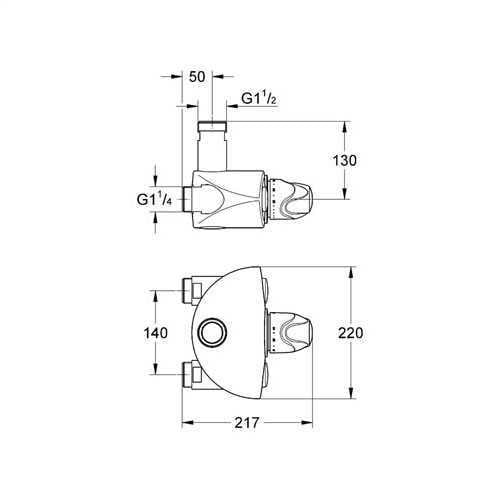 Grohe Grohtherm Termostatik duş bataryası