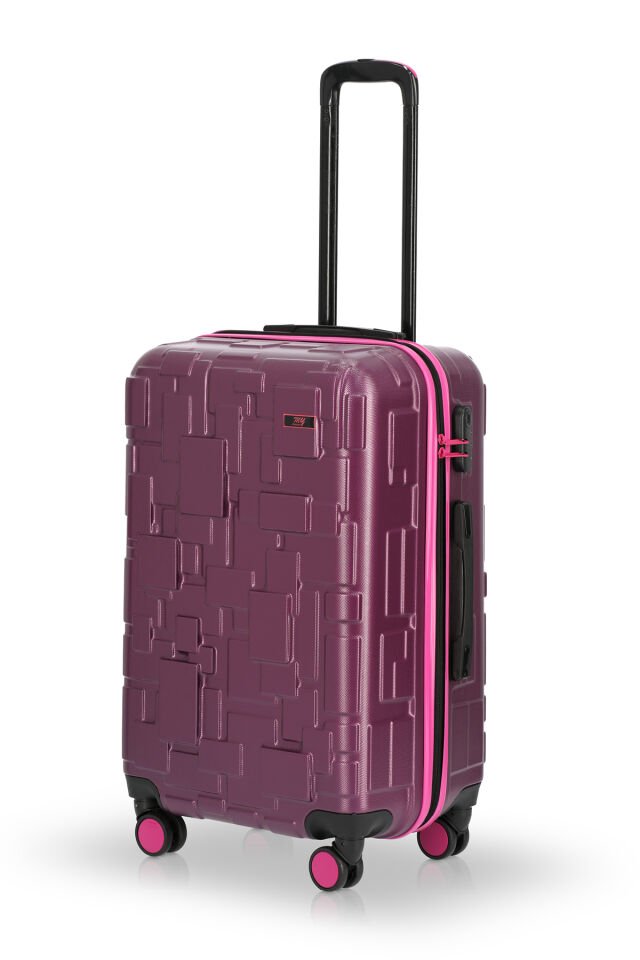 Redro Lego (Orta ve Kabin)  Abs 2`li Valiz Mürdüm Pembe