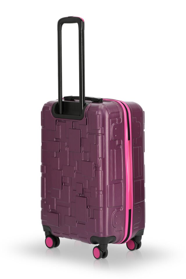 Redro Lego (Orta ve Kabin)  Abs 2`li Valiz Mürdüm Pembe