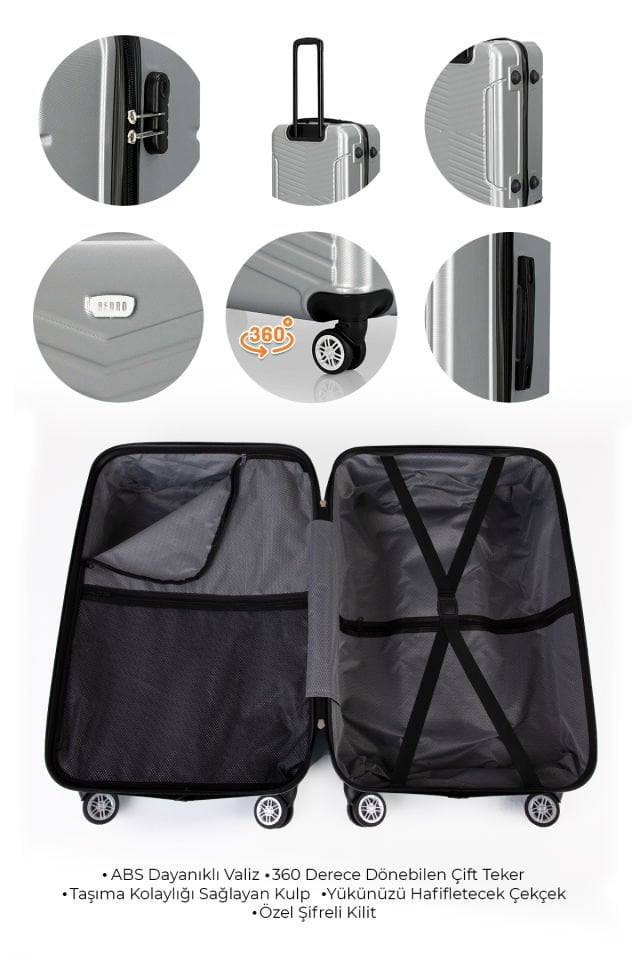 Redro Ross (Büyük ve Orta)  Abs 2`li Set Gri