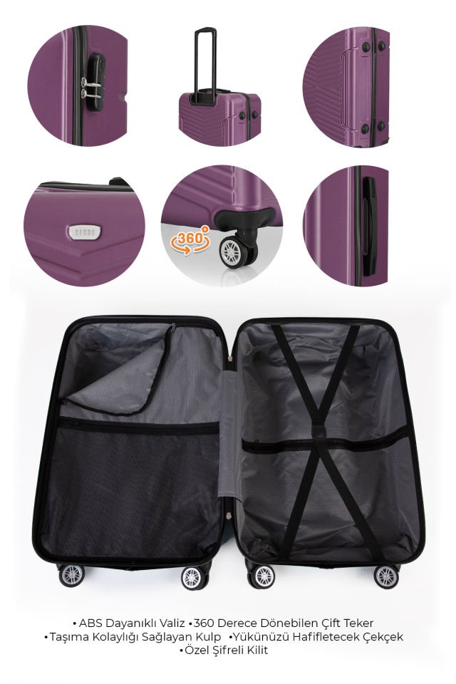 Redro Ross (Büyük ve Orta)  Abs 2`li Set Mürdüm