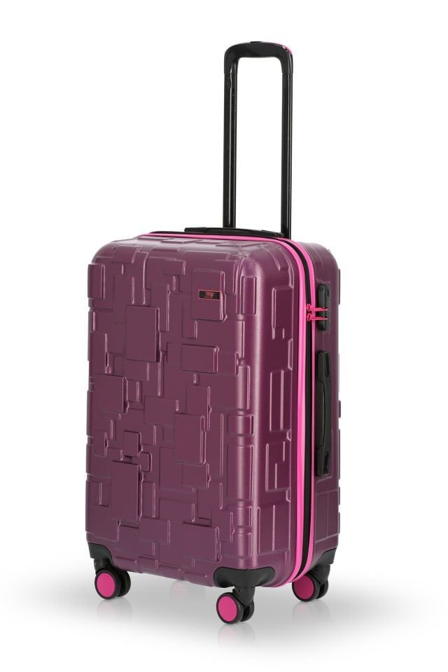 Redro Lego Abs 3`lü Valiz Seti Mürdüm Pembe