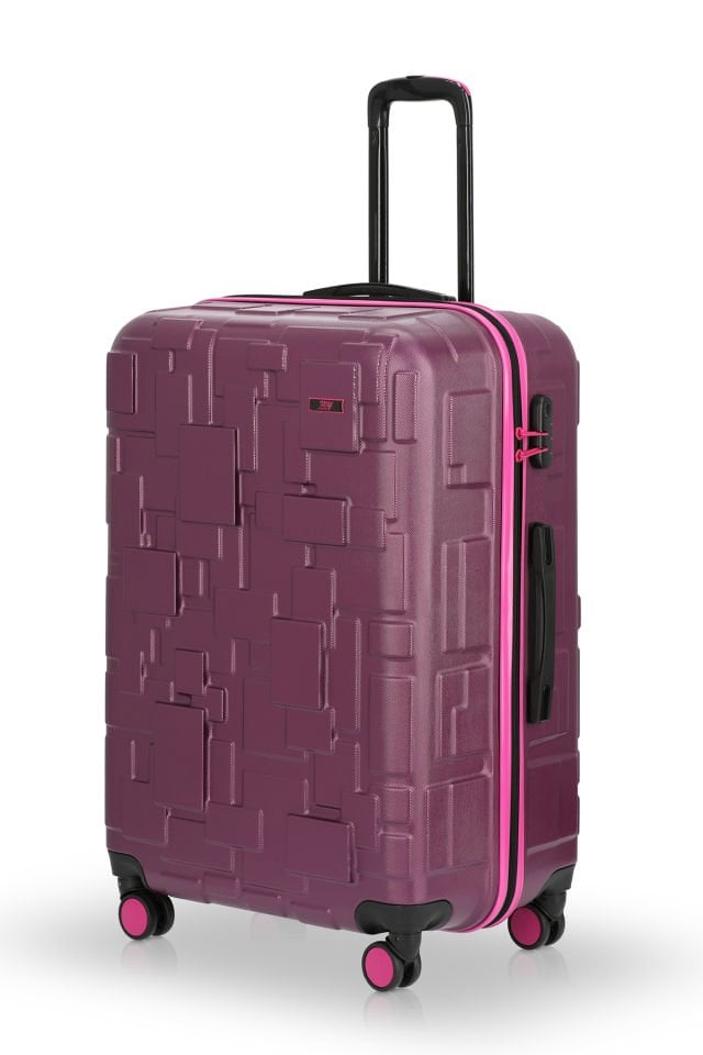 Redro Lego Abs 3`lü Valiz Seti Mürdüm Pembe
