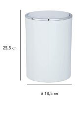 Çöp kovası beyaz (İnca model) 25.5 x 18.5 cm