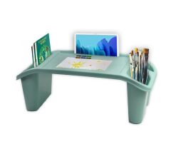 Çok Amaçlı Plastik Hobi Masası ve Laptop Sehpası - Sağlıklı Çalışma için Laptop Masası, Kanepede ve Yerde Kullanım - Mint Yeşili