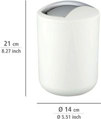 Çöp Kovası Beyaz 2 lt (Brasil Model)