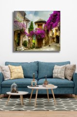 50x60 cm Provence Desenli 4 mm Temperli Cam Tablo