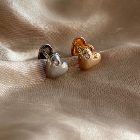 EarCuff Mini Taşlı Kalp