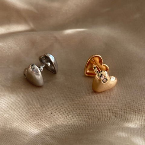 EarCuff Mini Taşlı Kalp