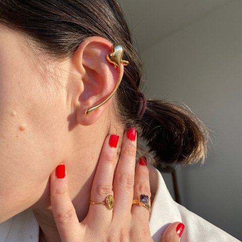 EarCuff Kuyruklu Kalp Küpe