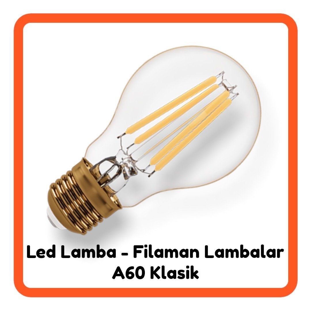 Panasonic E27 LED Filaman A60 Rustik Lamba 7W 806lm 2700K