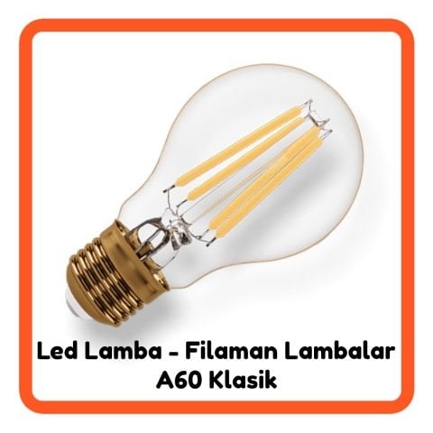 Panasonic E27 LED Filaman A60 Rustik Lamba 7W 806lm 2700K