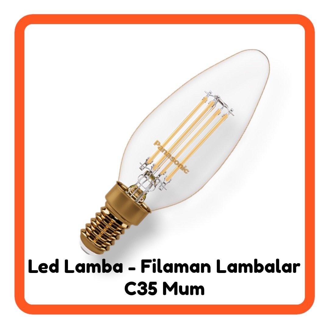 Panasonic LED Filaman E14 Rustik Lamba 4W 360lm 2700K