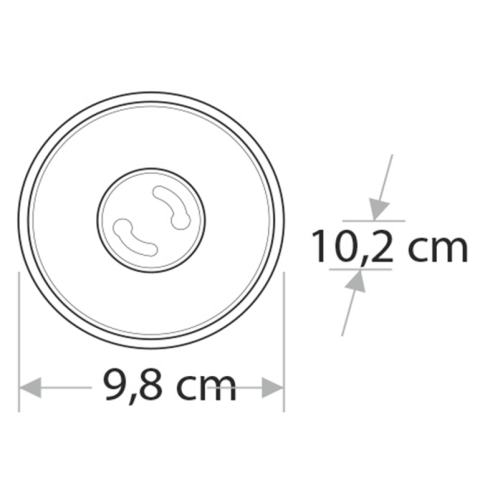 Cata Foça Sıva Üstü Led Armatür Beyaz-Platin Boş Kasa Gu10 Duy CT-5421BP