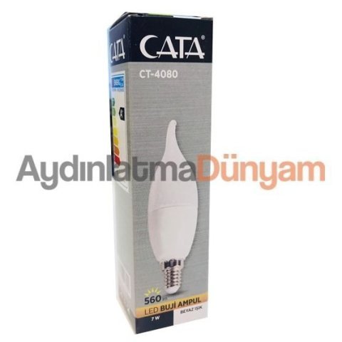 Cata 7 Watt E14 Duylu Kıvrık Buji Led Ampul CT-4080 Günışığı