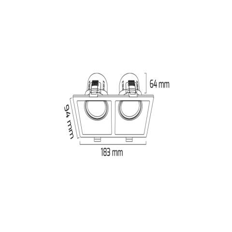 Goya Gy 1737 Siyah Kasa 16W 3000K Sod Cob Led Sıva Altı Armatür