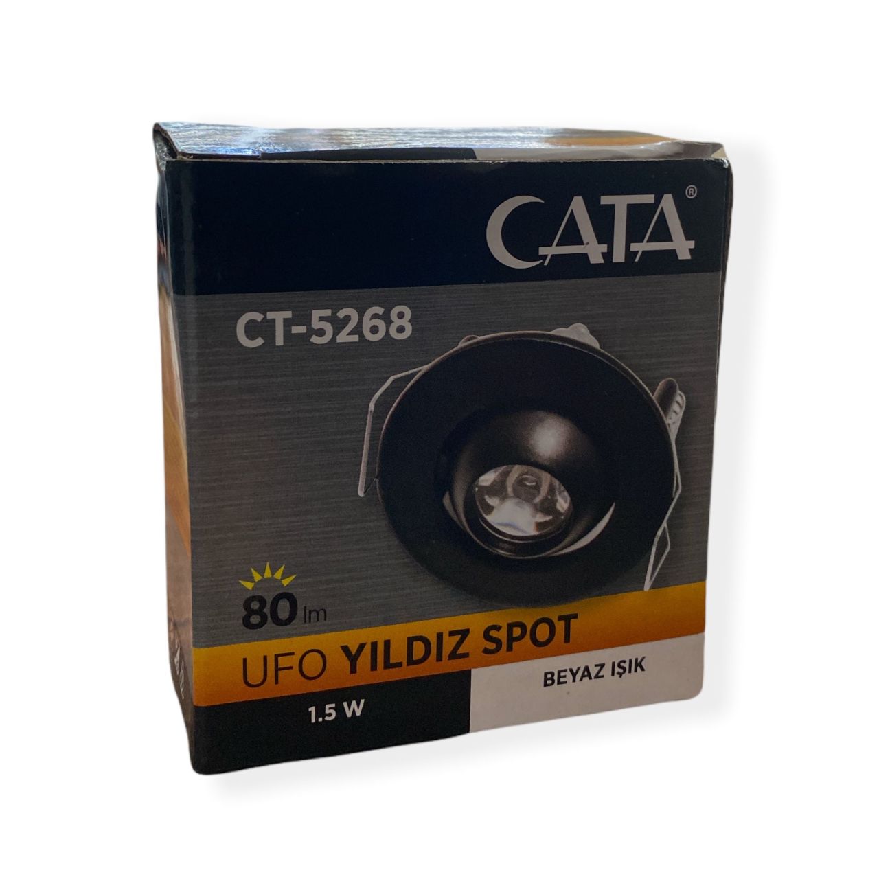 Cata 1W Siyah Kasa Led Spot (Hareketli) Beyaz Işık