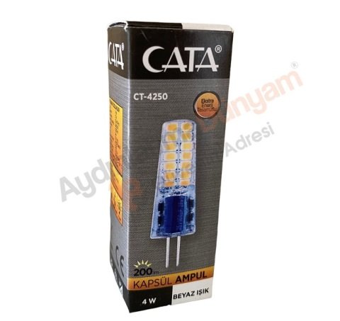 Cata G4 4W Geniş Açı Led Kapsül Ampul CT-4250 Beyaz Işık