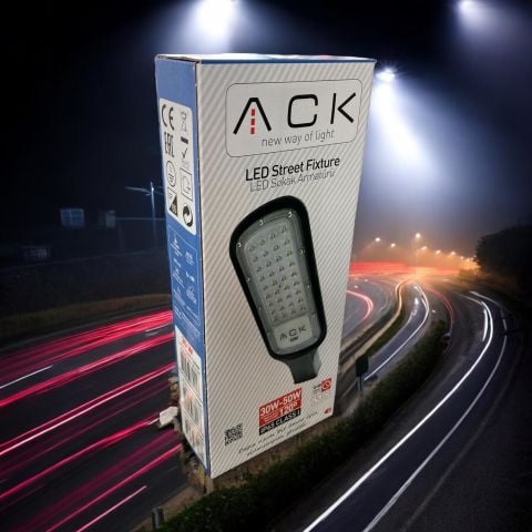 ACK 50W 6500K Beyaz Işık Led Sokak Armatürü AT41 15030