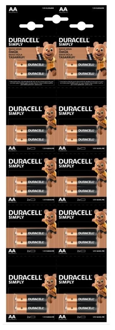 Duracell Simply Kalem Pil Alkaline AA 20li Kartela 35503129