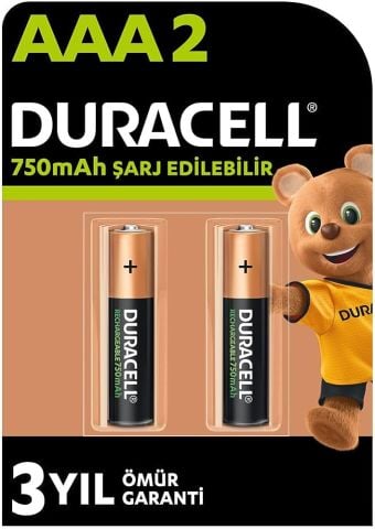 Duracell 1.2V 750 mAh AAA Şarjlı İnce Kalem Pil 2li 35503141