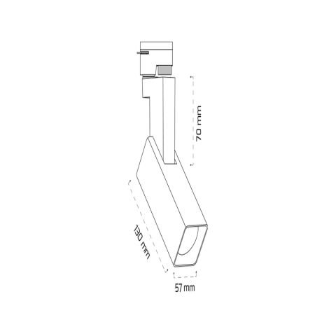 Goya Gy 3640 Siyah Kasa 14W 60° 4000K Led Ray