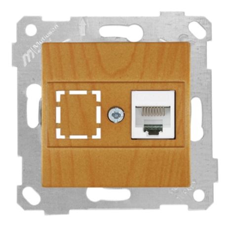 Mutlusan Rita Mek Tuş Data Prizi 1*Rj45  Cat5E  Meşe - 2200 136 0158