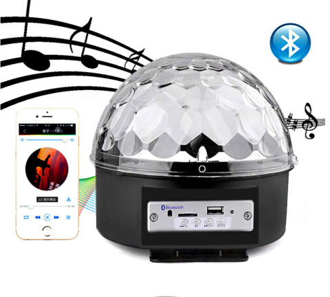 disko ışığı Topu parti ışığı Dönen Sahne Lambası 9 renkler Bluetooth MP3 led