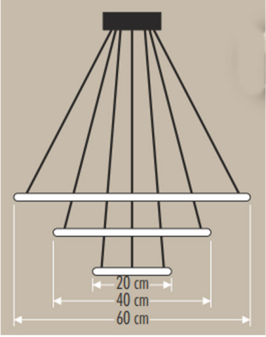 Aydınlatma Dünyam AD-8600 3 Renk Kumandalı Linear Led Avize