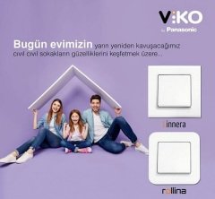 90400001 Viko Linnera Beyaz Anahtar Çerçeve Hariç