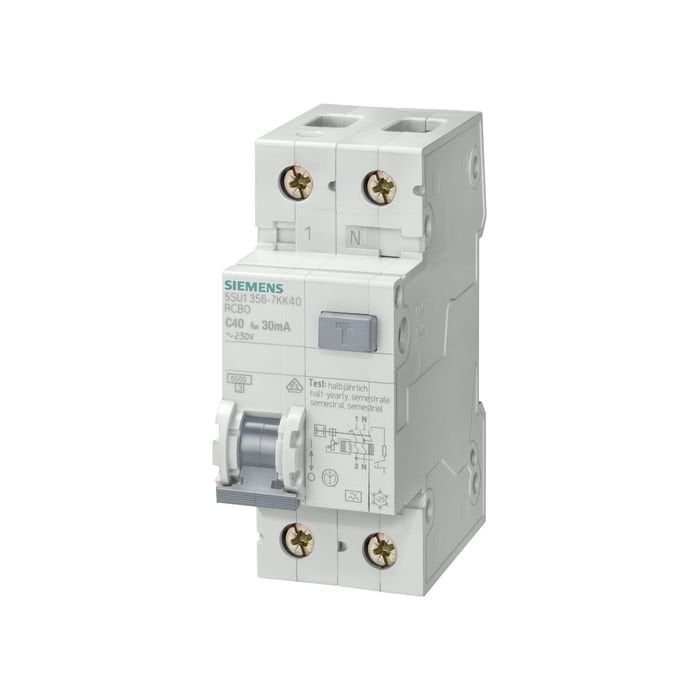 Siemens Kaçak Akim Koruma Röleli C10A; 4.5Ka; 240V; 300Ma; Monofaze 5SU1653-1KK10