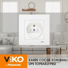 Viko Karre Ups Topraklı Priz (Çerçeve Dahil)