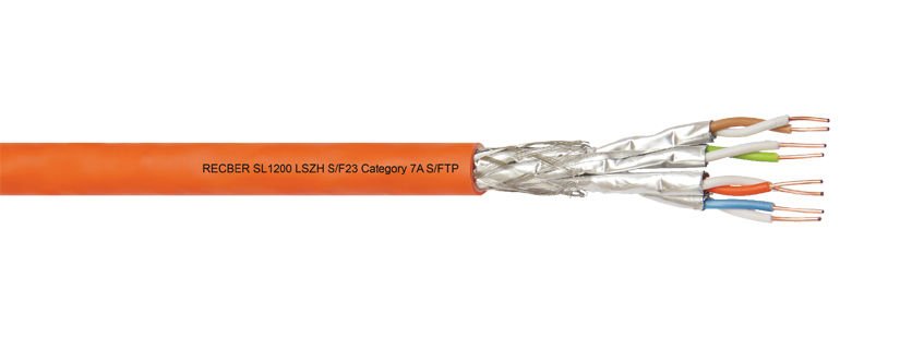 SL1200 S/F23 LSZH Category 7A S/FTP 4x2x23AWG Euro-Class Cca HF Kılıflı Data Kablosu Cat-7 305 Metre