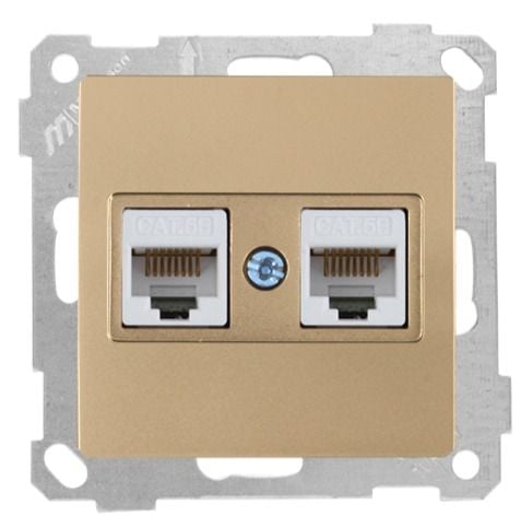 Mutlusan Data Prizi 2*Rj45  Cat5E  Beyaz - 2100 138 0101