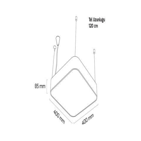 Goya Gy 8115-40 Cm Beyaz Kasa 3000K Linear Armatür