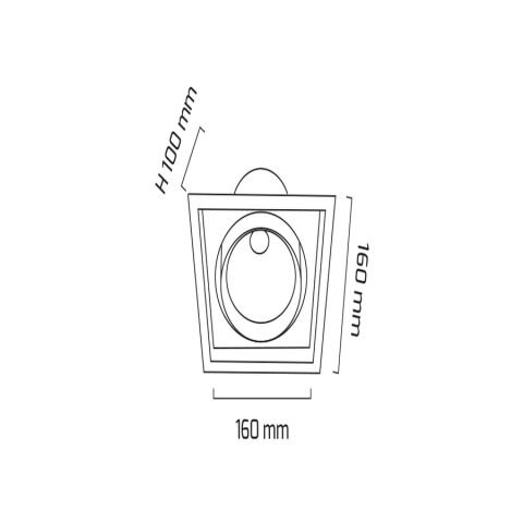 Goya Gy 3051-14 Siyah Kasa 14W 60° 2700K Sıva Altı Cob Led Armatür