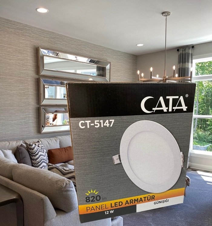 Cata 12 Watt Panel Led CT-5147 - Beyaz Işık Alüminyum Kasa