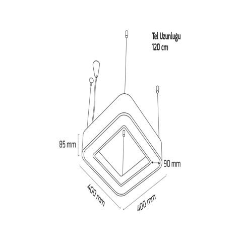 Goya Gy 8114-40 Cm Beyaz Kasa 82W 6500K Linear Armatür