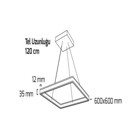 Goya Gy 8212-60 Cm Beyaz Kasa 50W 4000K Linear Armatür