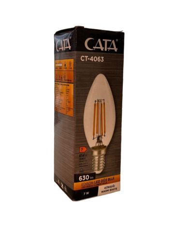 Cata CT-4063G 7W LED FİLAMENT DÜZ BUJİ (GÜNIŞIĞI)