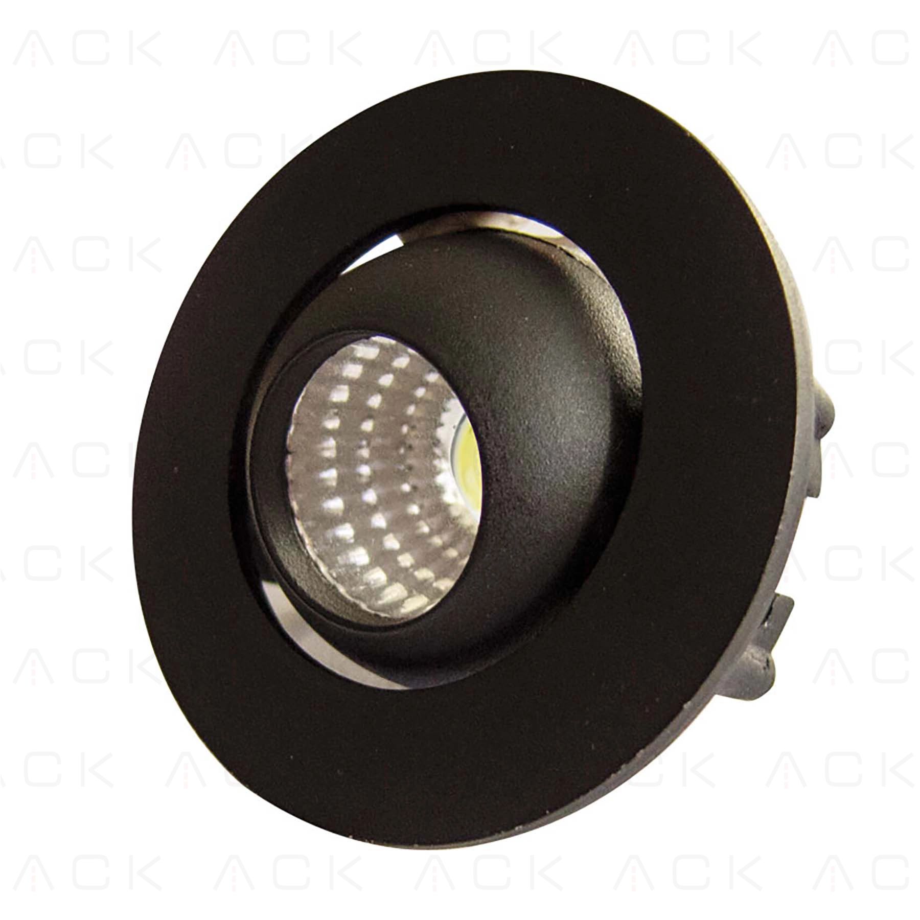 ACK 3W Sıyah 4000K Sıva Altı Led Spotlıght AH06-00311