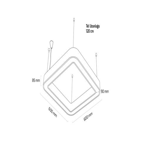 Goya Gy 8114-60 Cm Beyaz Kasa 82W 4000K Linear Armatür