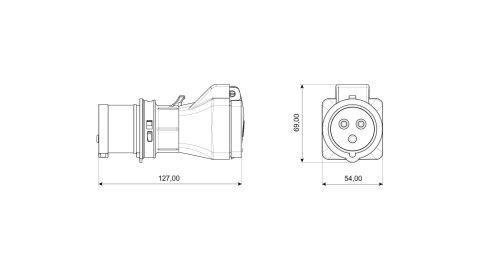 Bemis  3/16A. FİŞ - 1/16A. ADAPTÖR PRİZ  BKT-0502-2000