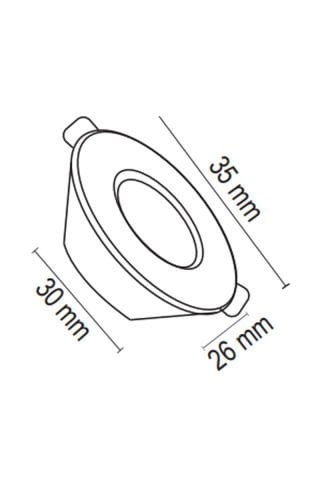 Forlife - 1W Downlıght Saten Kasa Mavi Işık - FL-FLS-02M