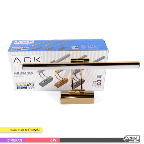 ACK 6W Gold 3000K Led Tablo Aplıgı AH10-00107