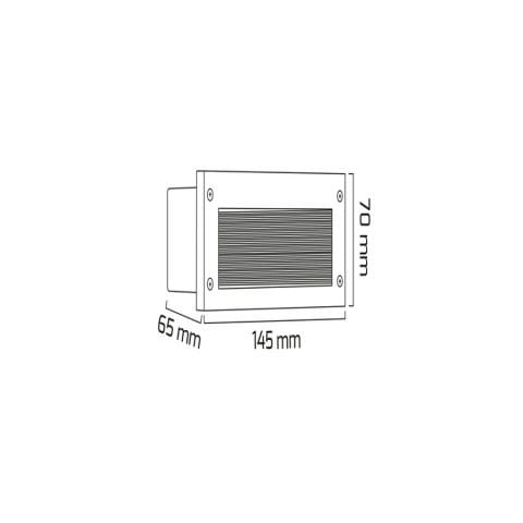 Goya Gy 6243 Siyah Kasa 3W 3000K Led Bahçe Armatür